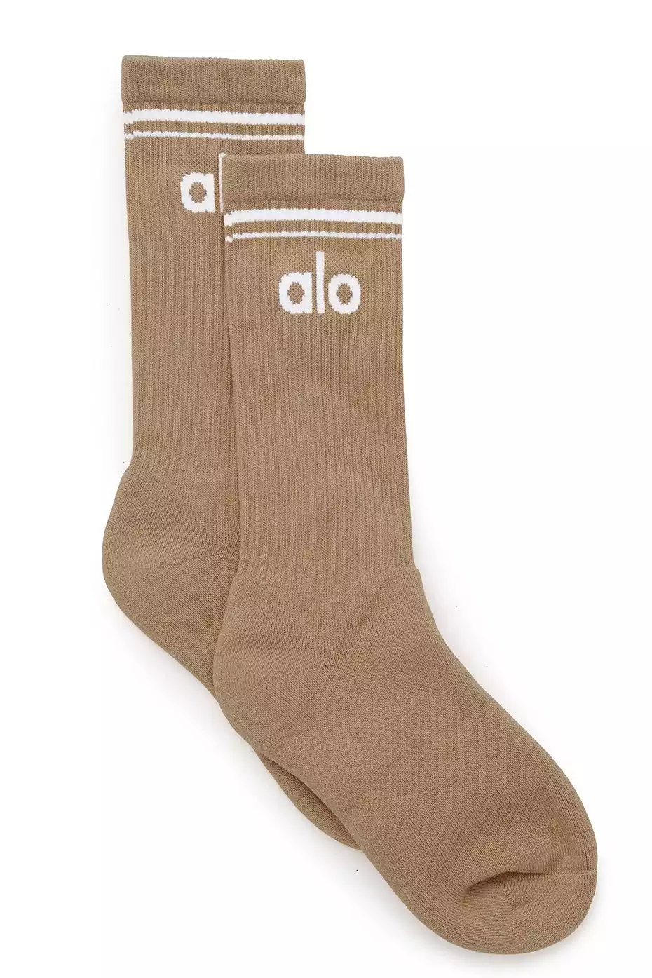 Find Promotion Alo Yoga Unisex Throwback Sock Gravel/White with a